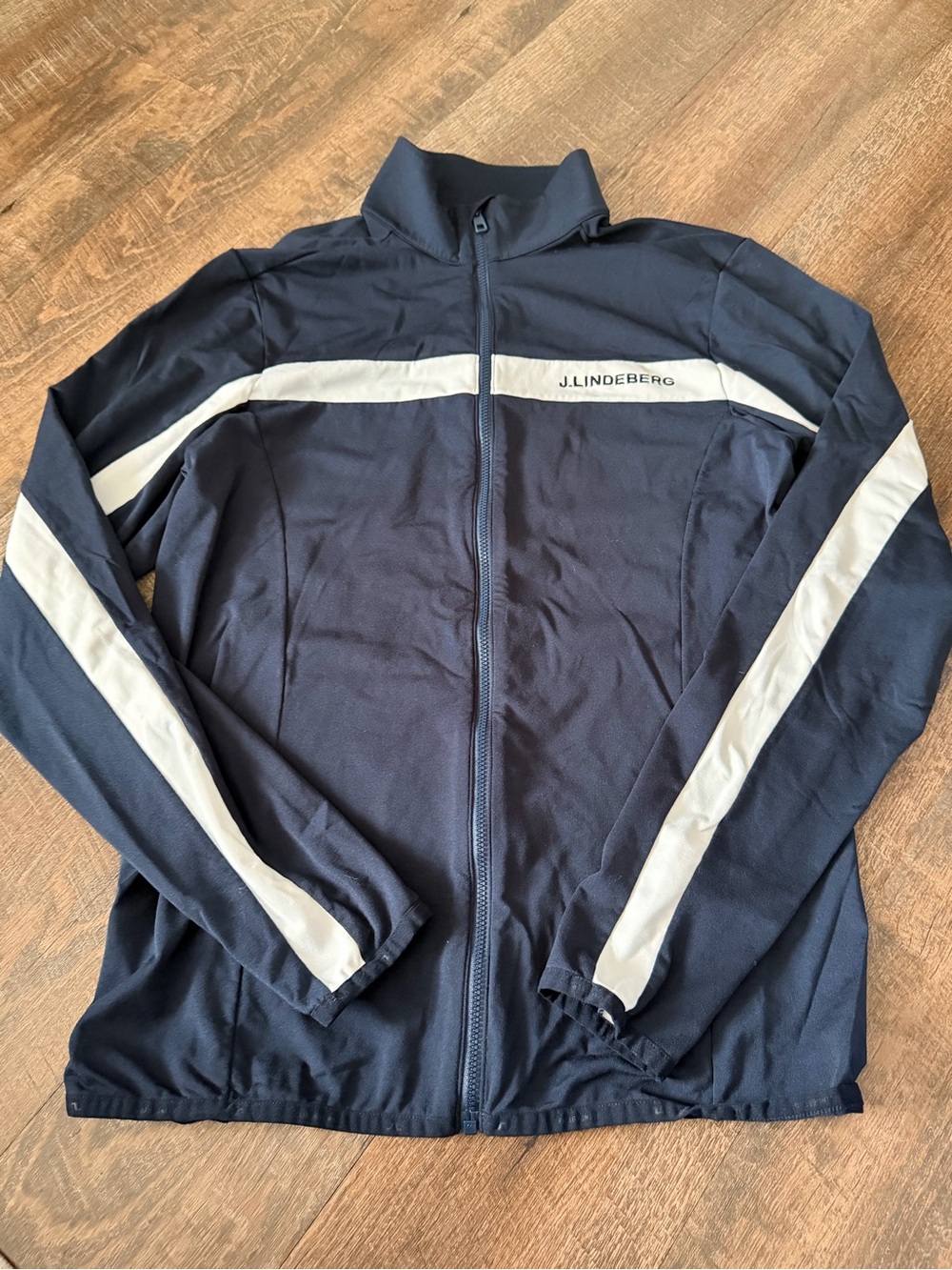 J.Lindeberg Women’s Small Dena TX Jersey Golf Jacket Navy White Full Zip